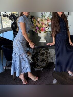 Self-Portrait Light Blue dress